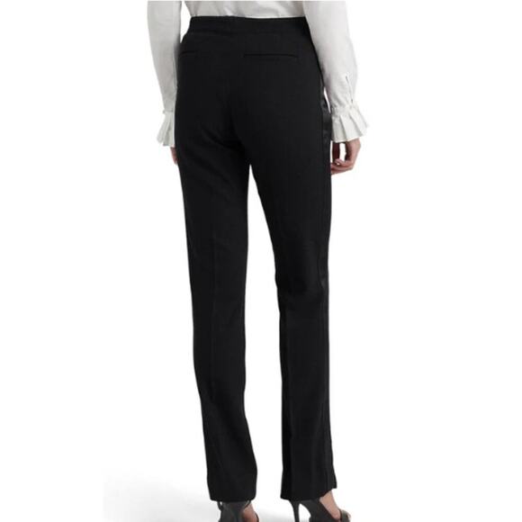 Lauren Ralph Lauren Women's Black Side-Stripe Wool Crepe Pants Size 12 - Picture 2 of 8